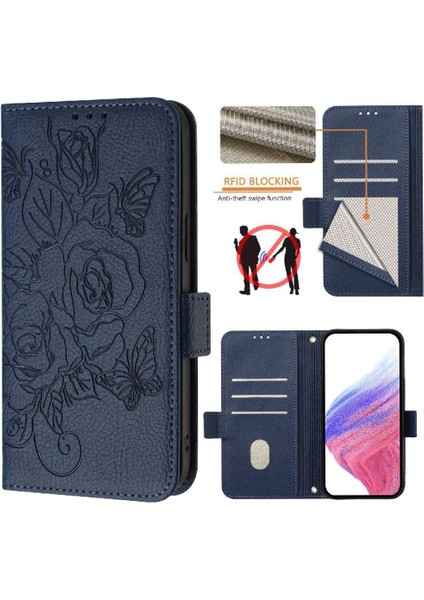 Xiaomi Poco X3 Nfc Pu Deri Kredi Kartı Yuvası ile Manyetik (Yurt Dışından)