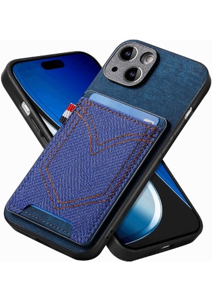 IPhone 15 Için Kılıf Artı Crad Yuvası Kot Cep Tasarım Manyetik Araç Montaj (Yurt Dışından) fırsatları