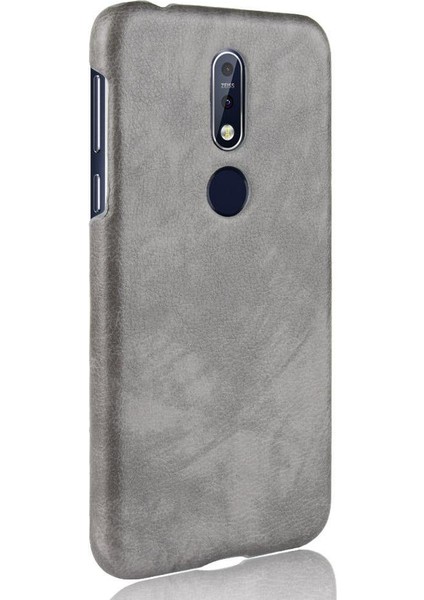 Nokia 7.1 Için Retro Kılıf Koruyucu Kapak Retro Lychee Desen Anti (Yurt Dışından)