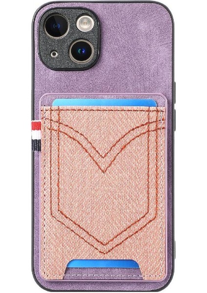 IPhone 14 Için Kılıf Kot Cep Tasarım Manyetik Araç Montaj Crad Yuvası (Yurt Dışından) indirimleri