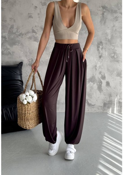 Şalvar Model Beli Lastikli Pantolon