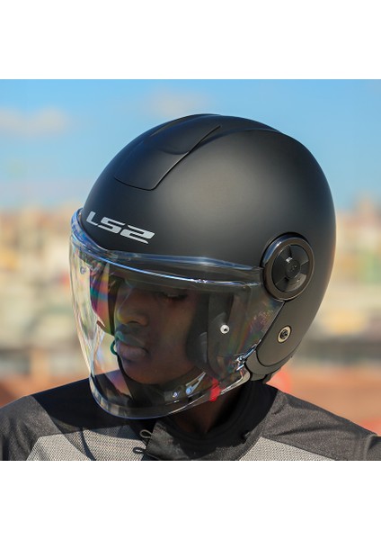 Classy Mat Siyah Kask Şeffaf Cam fiyatları