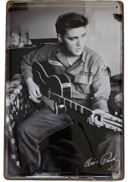 Koleksiyon Elvis Presley Metal Plaka Levha 20X30CM