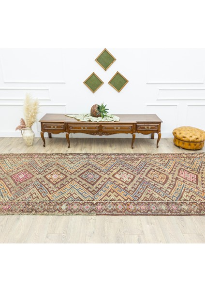 Hazra Geometrik Tasarımlı Cicim Kilim 153X433 cm