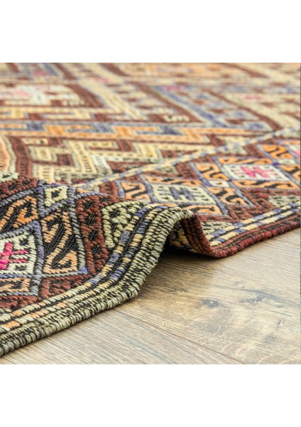 Hazra Geometrik Tasarımlı Cicim Kilim 153X433 cm