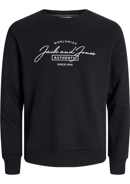 Jack&jones 12256837 Sol Gogus Yazılı Yuvarlak Yada Uzun Kol Sweat