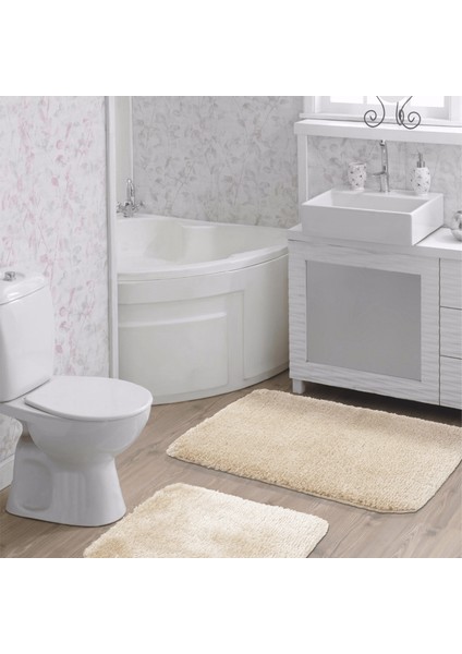 Sheepline Doğal Kaymaz Taban 2'li Banyo Paspası 60X100 - 50X60