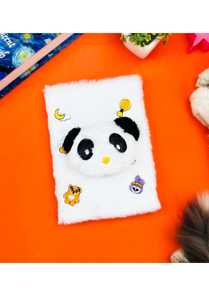 Sevimli Hayvan Kabartmalı Peluş Defter