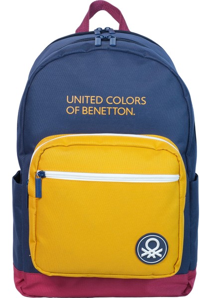 United Colors Of Benetton. Tricolor Çift Bölme Erkek Çocuk Sırt Çantası