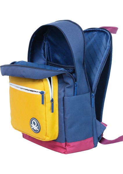 United Colors Of Benetton. Tricolor Çift Bölme Erkek Çocuk Sırt Çantası indirimleri