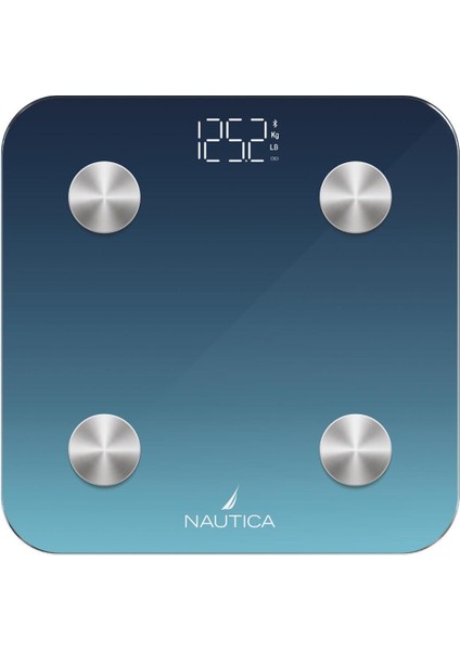 BT600 Pilli Bluetooth Vücut Analizli Yağ Kas Su Ölçer Hassas Akıllı Tartı Baskül Navy Mavi