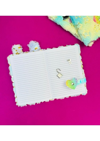 Tavşan Peluş Kilit Kapak Defter modelleri