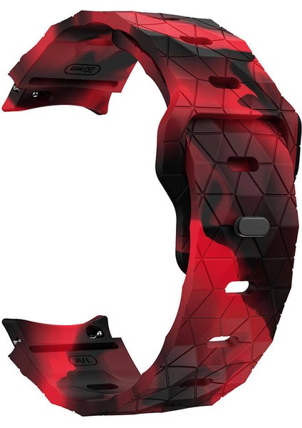 Samsung Galaxy Watch Fe Için Renkli Klasik Prizma Desenli Silikon Kayış-Kordon KRD-116