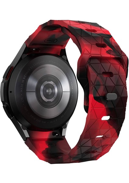 Samsung Galaxy Watch Fe Için Renkli Klasik Prizma Desenli Silikon Kayış-Kordon KRD-116
