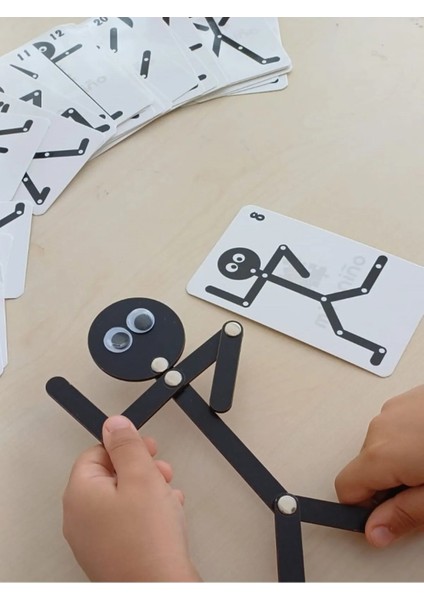 Ahşap Eğitici Oyuncak Montessori Çöp Adam Ahşap Oyuncak Ahşap Yapboz Aktivite Eğitici Oyuncak Ahşap