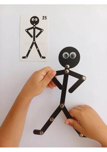 Ahşap Eğitici Oyuncak Montessori Çöp Adam Ahşap Oyuncak Ahşap Yapboz Aktivite Eğitici Oyuncak Ahşap