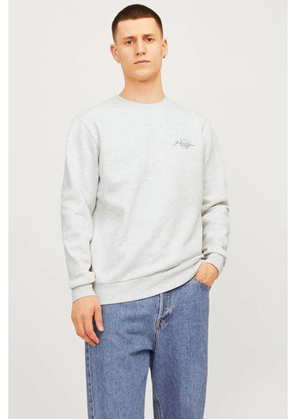 Jack&jones 12256837 Sol Gogus Yazılı Yuvarlak Yada Uzun Kol Sweat
