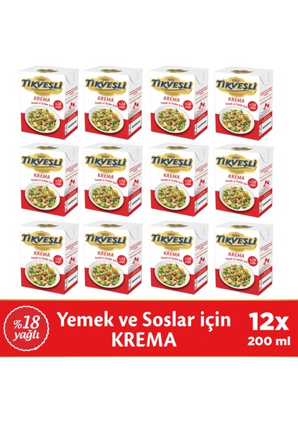 Tikveşli Krema 18% Yağlı 200MLX12