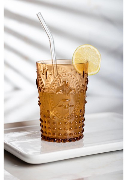 Akrilik Bal Tekli Kısa Bardak & Su Meşrubat Kahve Yanı Bardağı 400 ml