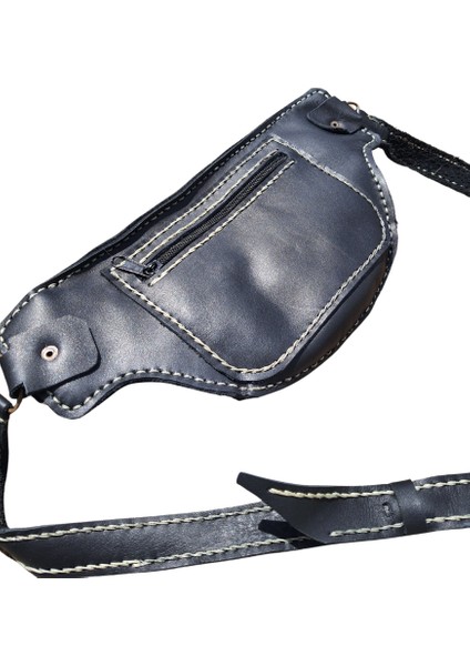 Hermes Model Unisex El Yapımı Vintage El Dikişi Hakiki Crazy Deri Bel Çantası fırsatları