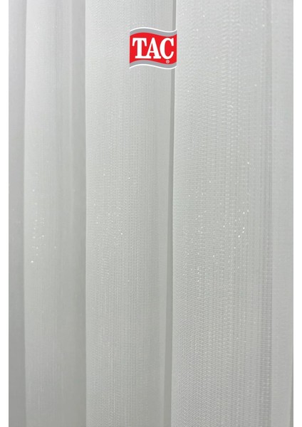 Rech Home Taç Bambu Simli Tül Perde Ekstra Gramajlı Dökümlü 1x3 Sık Pile - Kırışmaz Ütü Gerektirmez