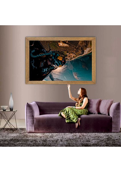 Solo Türk Pilotu Tablo, Çerçeveli Cam Tablo 30x45 Cm