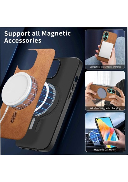 Oppo A78 4g Ince Magsafe Araç Mounts Kablosuz Şarj Için Flip Case (Yurt Dışından) indirimleri