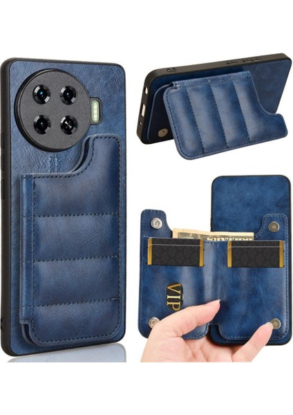 Tecno Spark Için Cüzdan Durumda 20 Pro Artı Kart Çanta Kart Yuvası Vegan Pu Cüzdan (Yurt Dışından)