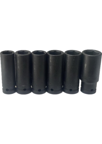 1/2" Uzun Ağır Havalı 6 Parça Lokma Seti (%100 Alman) 17-24 mm