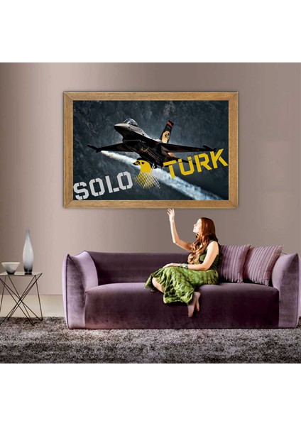 Solo Türk Tablo, Çerçeveli Cam Tablo 30x45 Cm