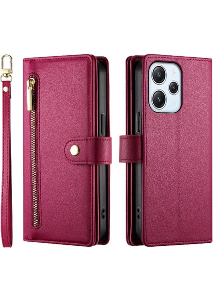 Xiaomi Poco M6 Pro Iş Için Flip Case Standı Cüzdan Çok Fonksiyonlu (Yurt Dışından) modelleri