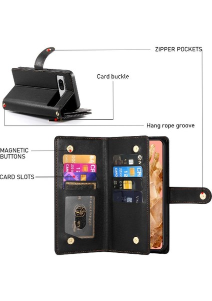 Google Piksel 8 Crossbody Kayış Standı Cüzdan Iş Için Flip Case (Yurt Dışından) fiyatları