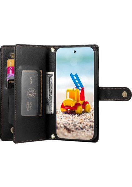 Google Piksel 9 Pro Xl Cüzdan Iş Standı Için Flip Case Crossbody Kayış (Yurt Dışından)