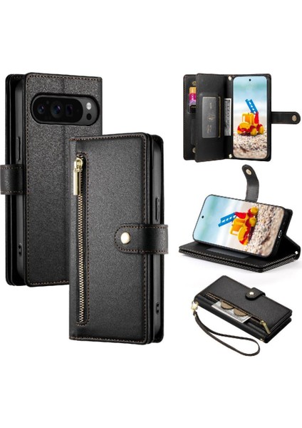 Google Piksel 9 Pro Xl Cüzdan Iş Standı Için Flip Case Crossbody Kayış (Yurt Dışından)