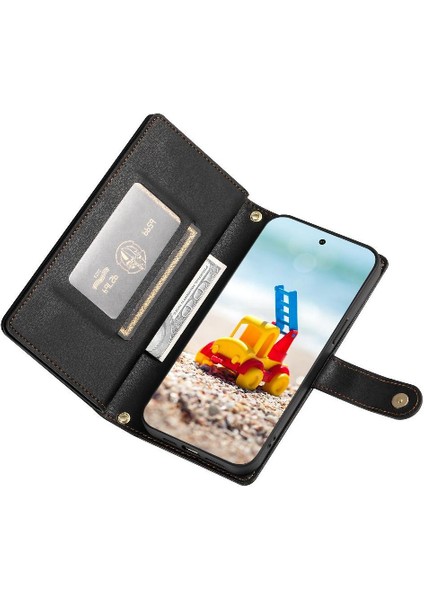 Google Piksel 9 Pro Xl Cüzdan Iş Standı Için Flip Case Crossbody Kayış (Yurt Dışından)