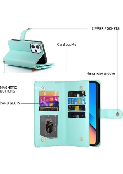 Xiaomi Poco M6 Pro Iş Için Flip Case Standı Cüzdan Çok Fonksiyonlu (Yurt Dışından) indirimleri
