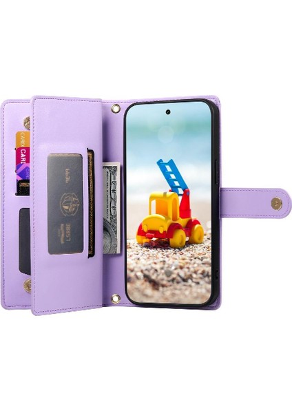 Google Piksel 9 Pro Xl Cüzdan Iş Standı Için Flip Case Crossbody Kayış (Yurt Dışından)