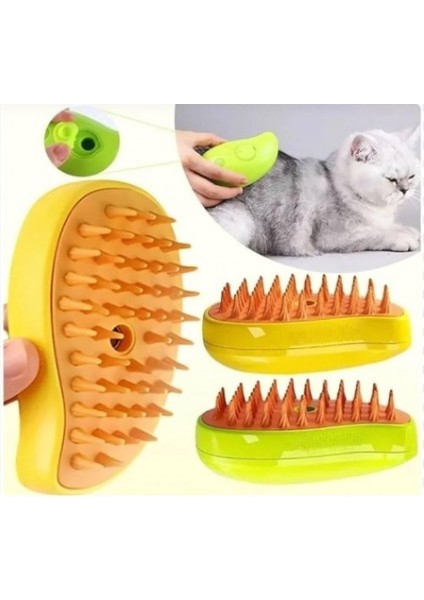 Şarjlı Buharlı Kedi Köpek ve Tüm Tüylü Evcil Hayvanlar Için Ideal Yıkama Fırçası Tarağı Pratik Tarak