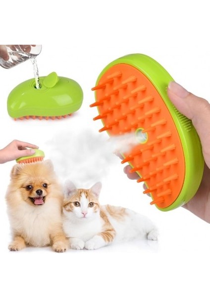 Şarjlı Buharlı Kedi Köpek ve Tüm Tüylü Evcil Hayvanlar Için Ideal Yıkama Fırçası Tarağı Pratik Tarak