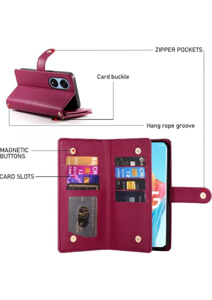 Oppo Oppo 8t 5g Için Flip Case Crossbody Kayış Cüzdan Iş Standı (Yurt Dışından) fırsatları