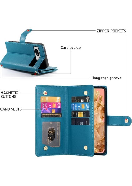 Google Piksel 8 Crossbody Kayış Standı Cüzdan Iş Için Flip Case (Yurt Dışından) fırsatları