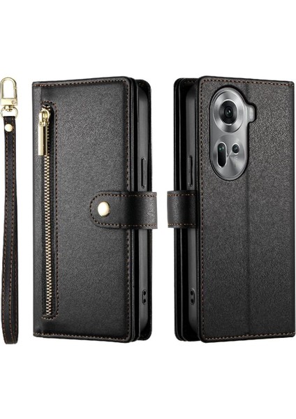 Oppo Oppo 11 Için Flip Case Standı Crossbody Kayış Iş Çok Fonksiyonlu (Yurt Dışından)