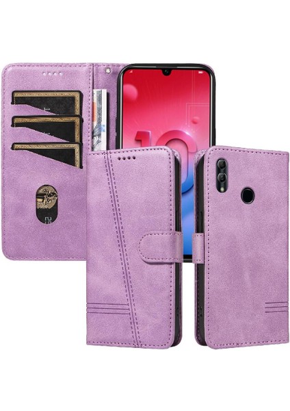 Onur 10 Lite Için Filp Durumda Kredi Kartı Yuvası Siyah ile Preslenmiş Pu Deri (Yurt Dışından)