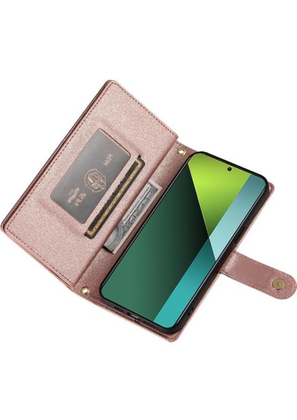 Xiaomi Redmi Not Için Flip Case 13 Pro 5g Crossbody Kayış Çok Fonksiyonlu (Yurt Dışından)
