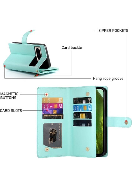 Google Piksel 8A Için Flip Case Crossbody Kayış Cüzdan Çok Fonksiyonlu (Yurt Dışından) fırsatları