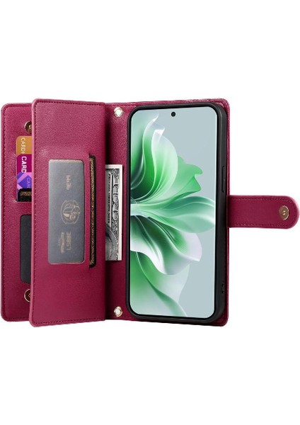 Oppo Oppo 11 Pro Için Flip Case Crossbody Kayış Cüzdan Standı Iş (Yurt Dışından)