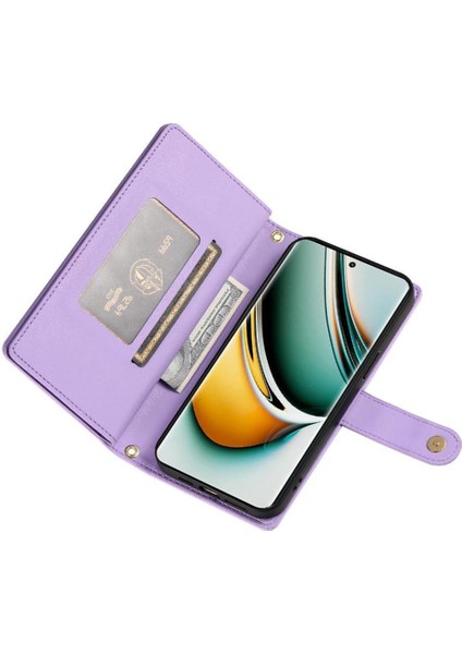 Realme 11 Pro Için Flip Case Crossbody Kayış Standı Çok Fonksiyonlu Cüzdan (Yurt Dışından) modelleri