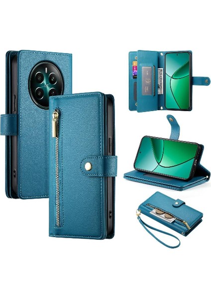 Realme 12 Artı Crossbody Kayış Standı Çok Fonksiyonlu Cüzdan Için Flip Case (Yurt Dışından) modelleri