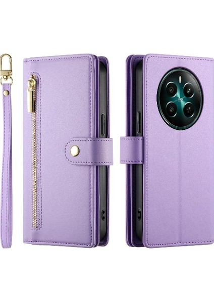 Realme 12 Artı Crossbody Kayış Standı Çok Fonksiyonlu Cüzdan Için Flip Case (Yurt Dışından) modelleri