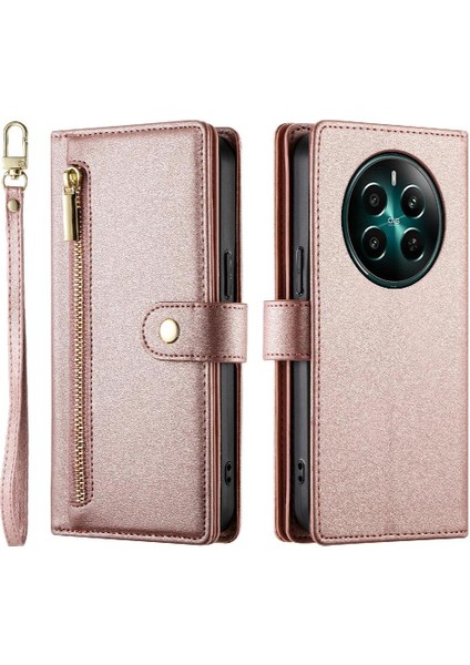 Realme 12 Artı Crossbody Kayış Standı Çok Fonksiyonlu Cüzdan Için Flip Case (Yurt Dışından) modelleri